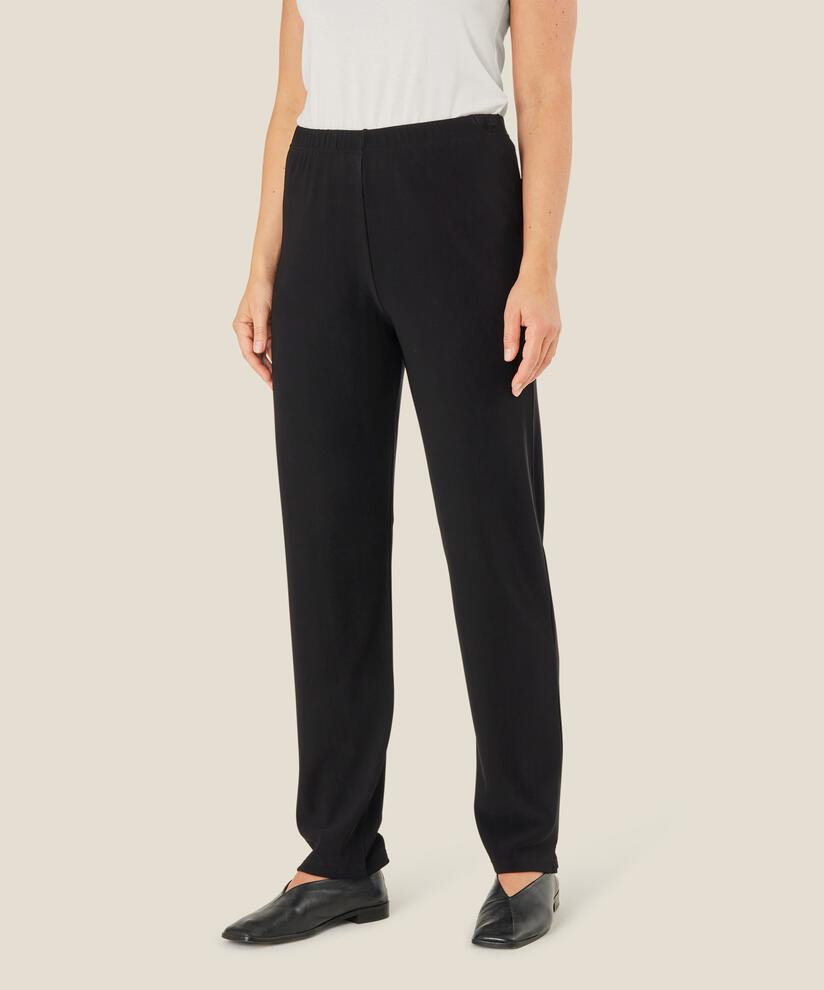pantalon stretch en qualité côtelée, Black