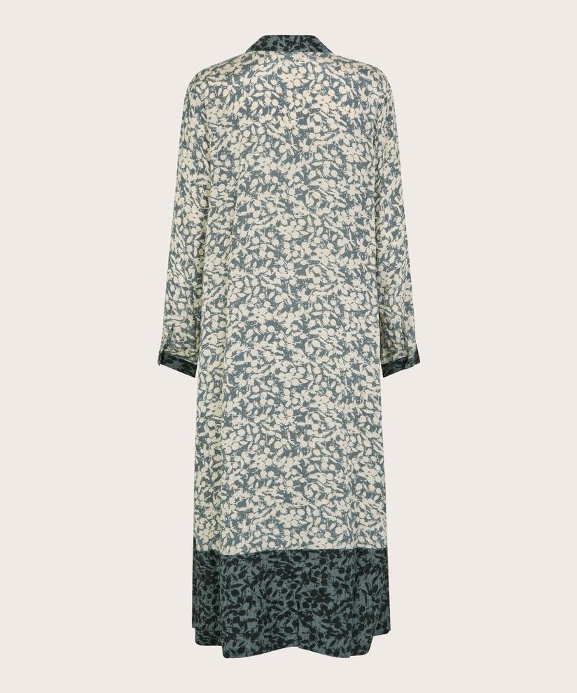robe en viscose imprimée avec contrastes, Balsam Green