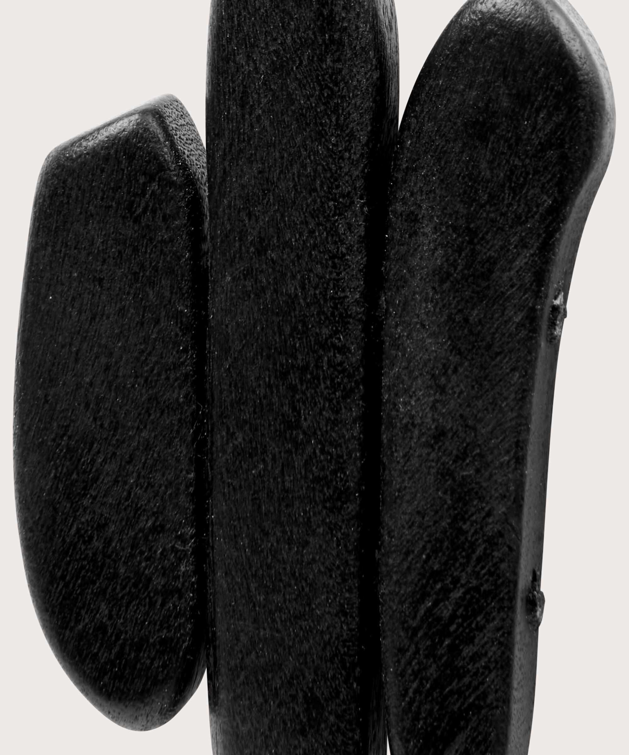 Boucles d'oreilles avec perles en bois noires, Black