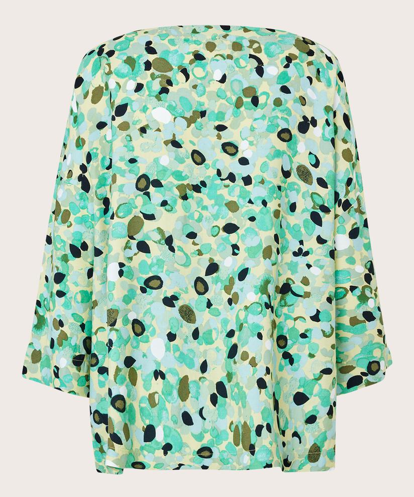 blouse en viscose à motif avec poches devant, Winter Green