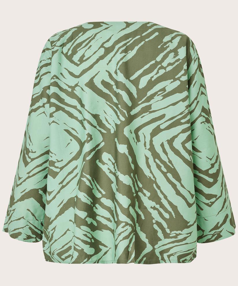 chemisier en viscose avec détail zippé au cou, D. Lichen Green