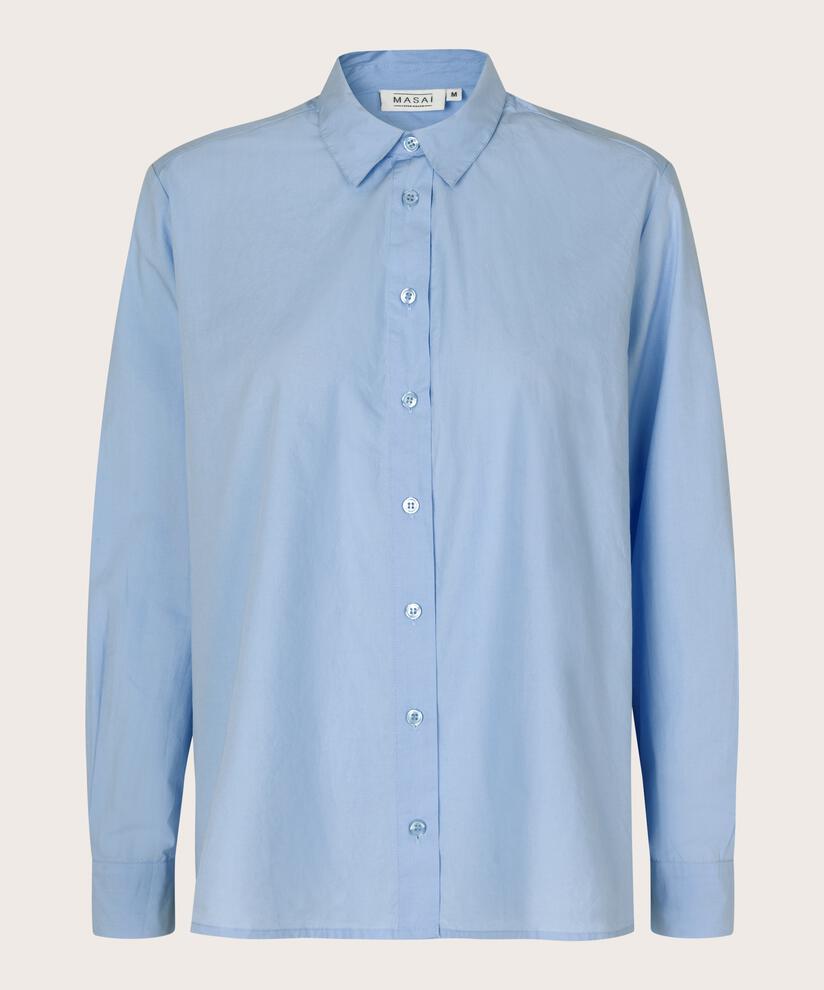 Chemise Boutonnée En Coton, Brunnera Blue