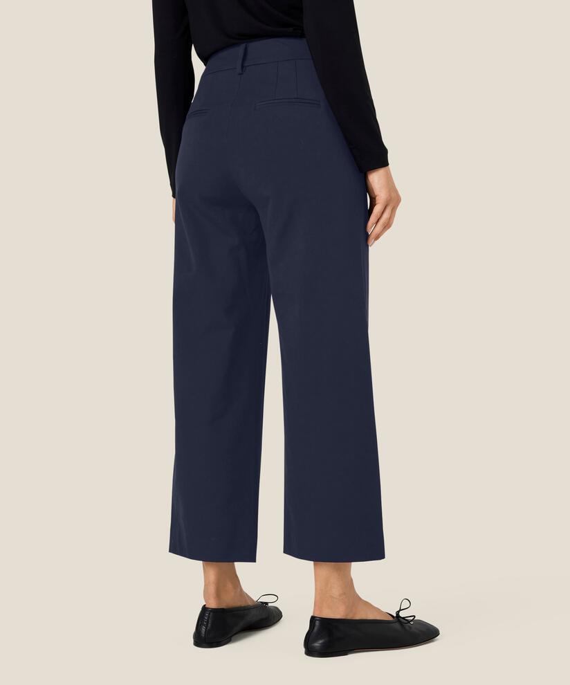 pantalon en coton épais avec poches fendues, Navy
