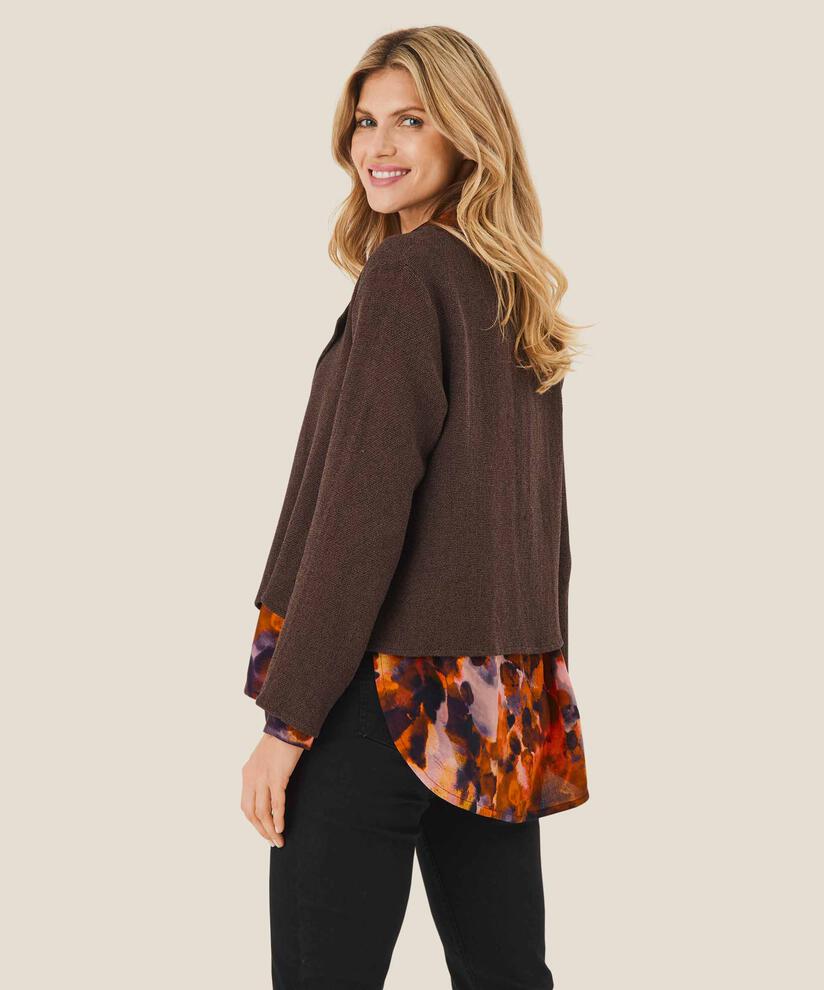 Veste Courte En Bouclé, Coffee Bean