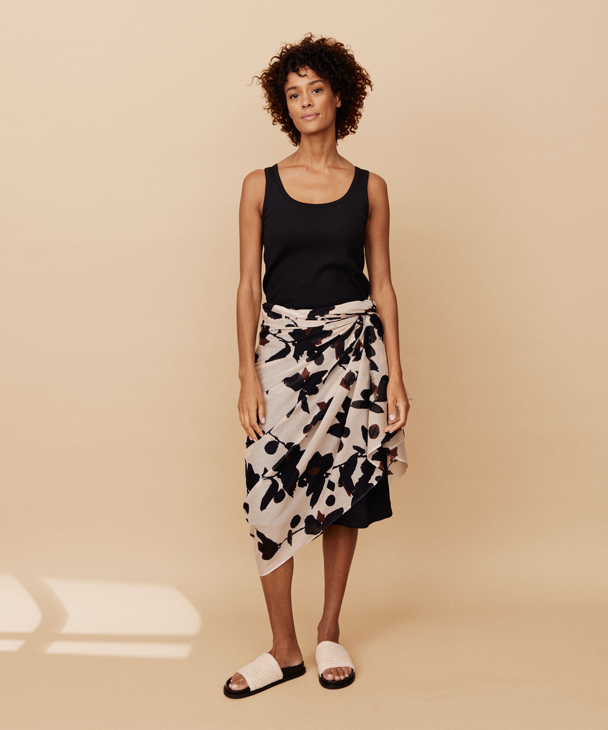 grande écharpe en coton, Chestnut