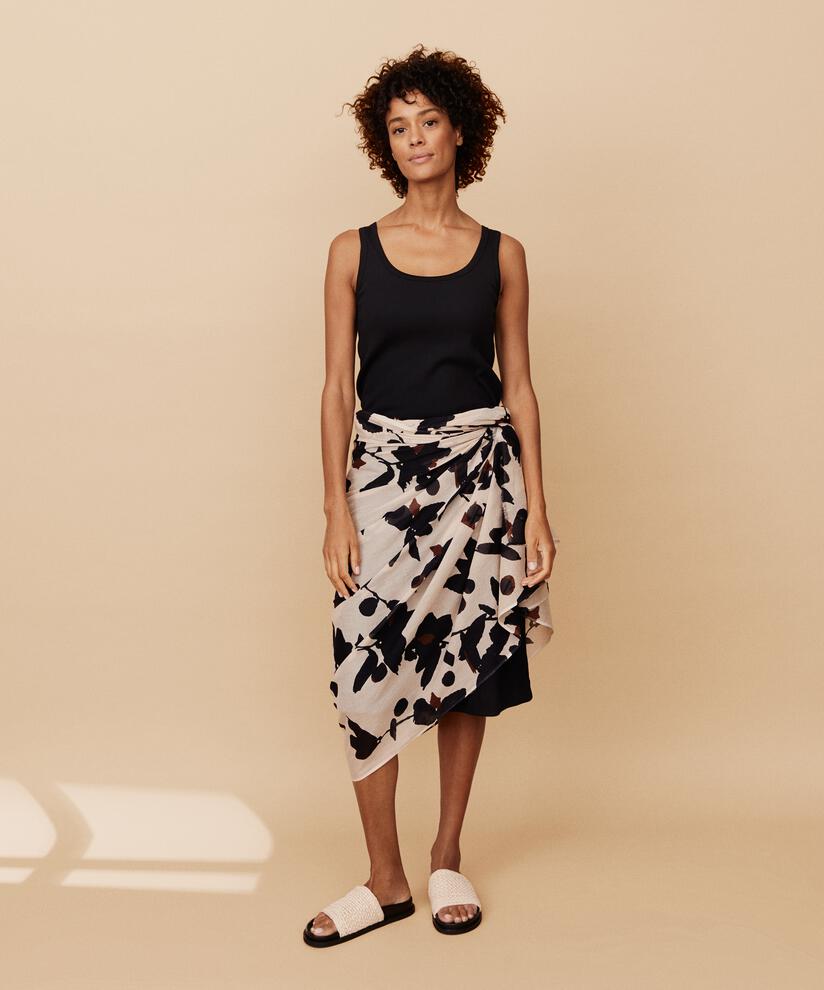 grande écharpe en coton, Chestnut