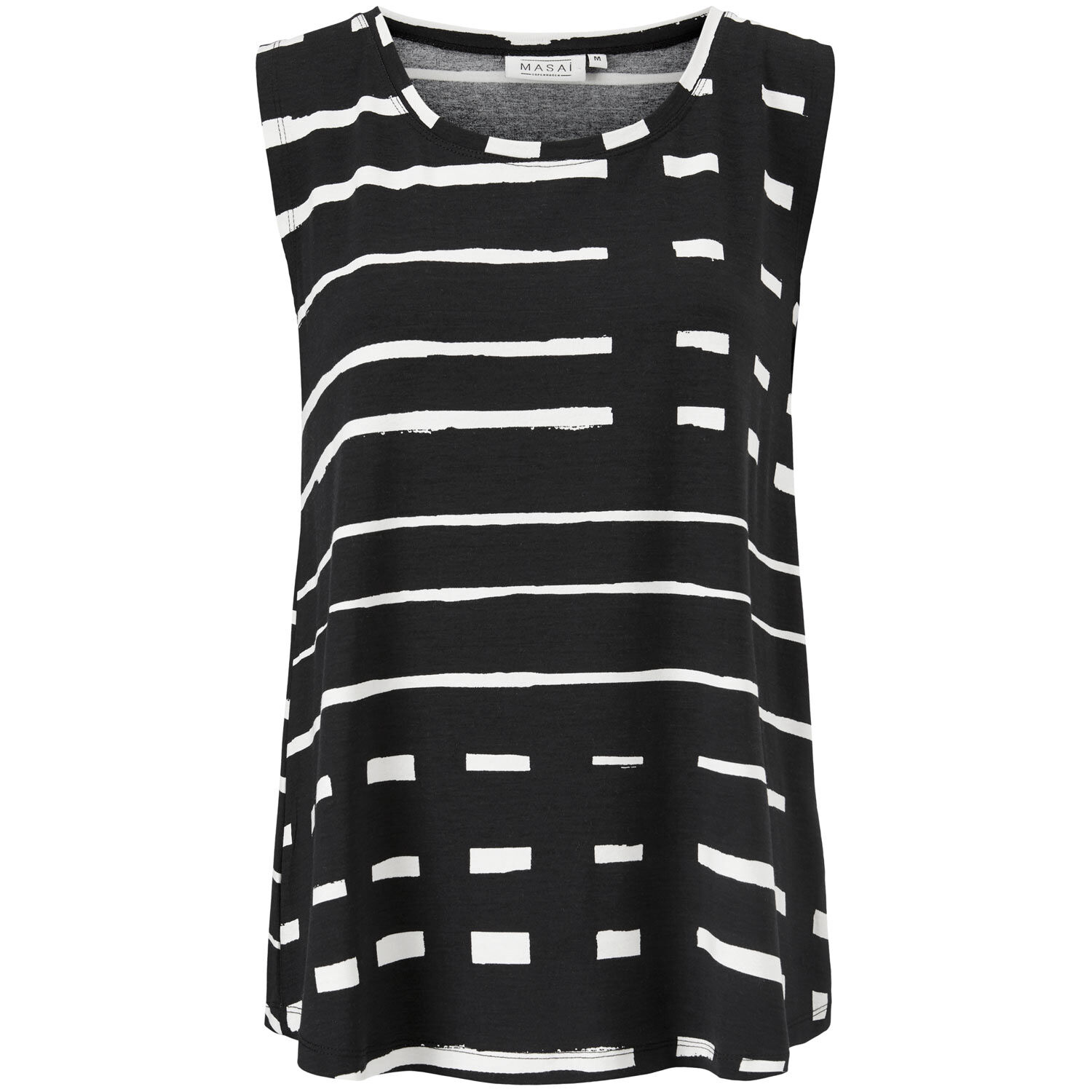 top sans manches en jersey imprim&eacute;, Black