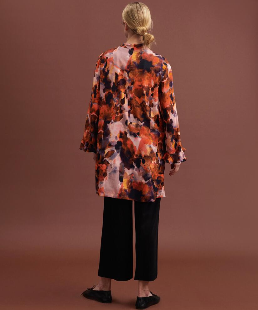 tunique en viscose avec zip caché, Spicy Orange
