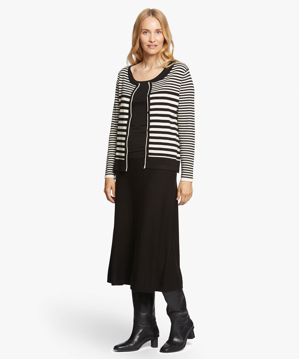 jupe en maille &agrave; taille &eacute;lastique, Black