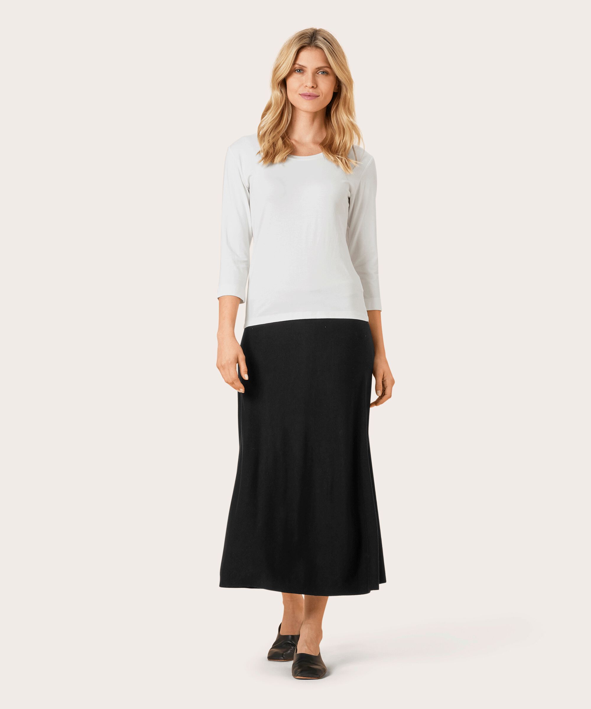 jupe en maille à taille élastique, Black