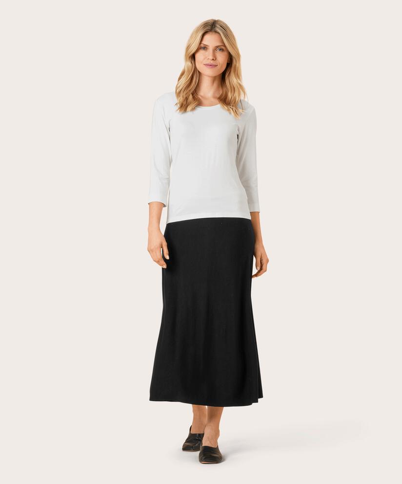 jupe en maille à taille élastique, Black