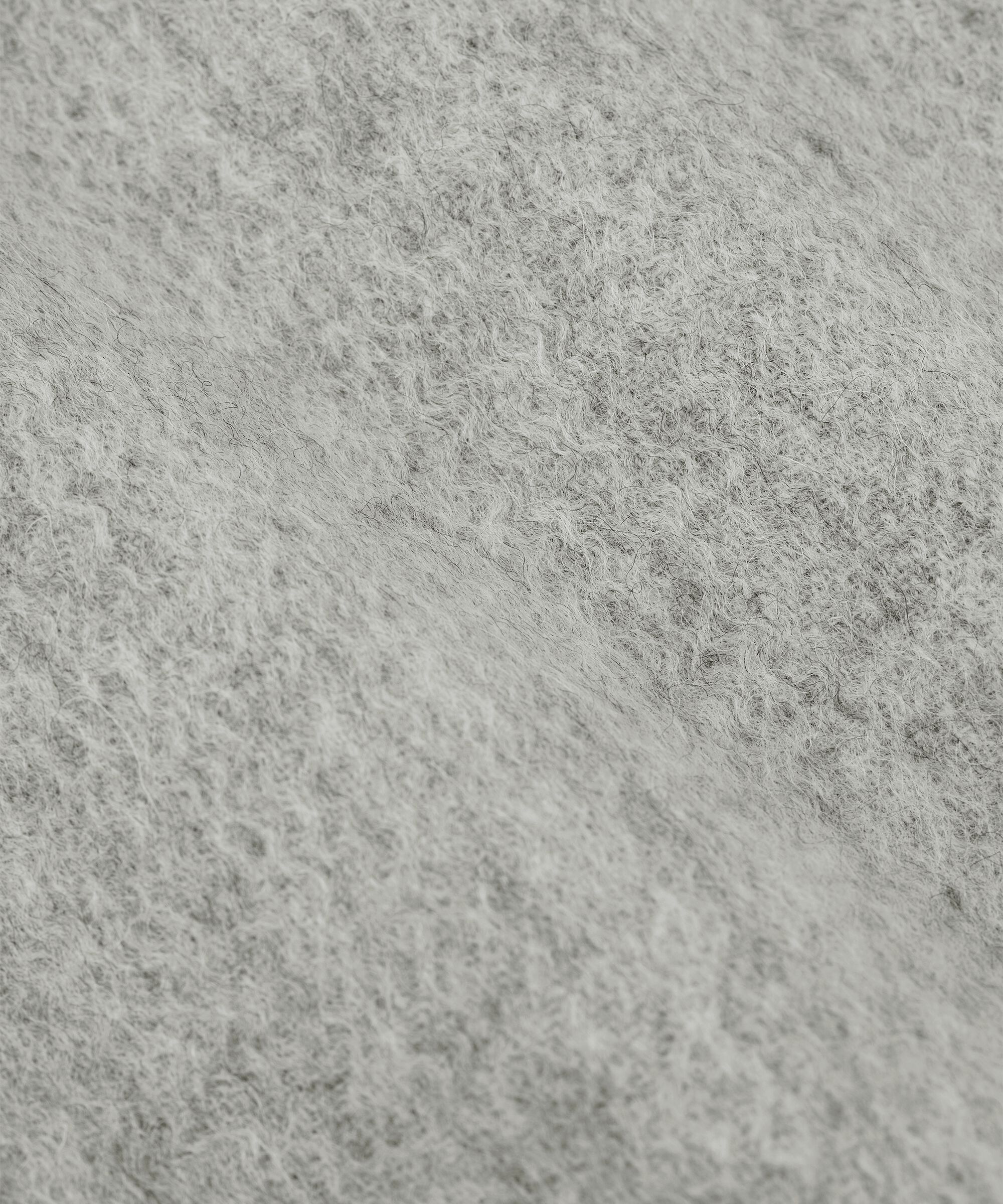 grande écharpe en laine à franges, L. Grey mel.