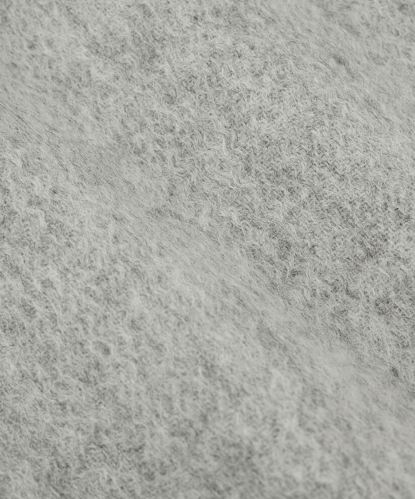 grande écharpe en laine à franges, L. Grey mel.