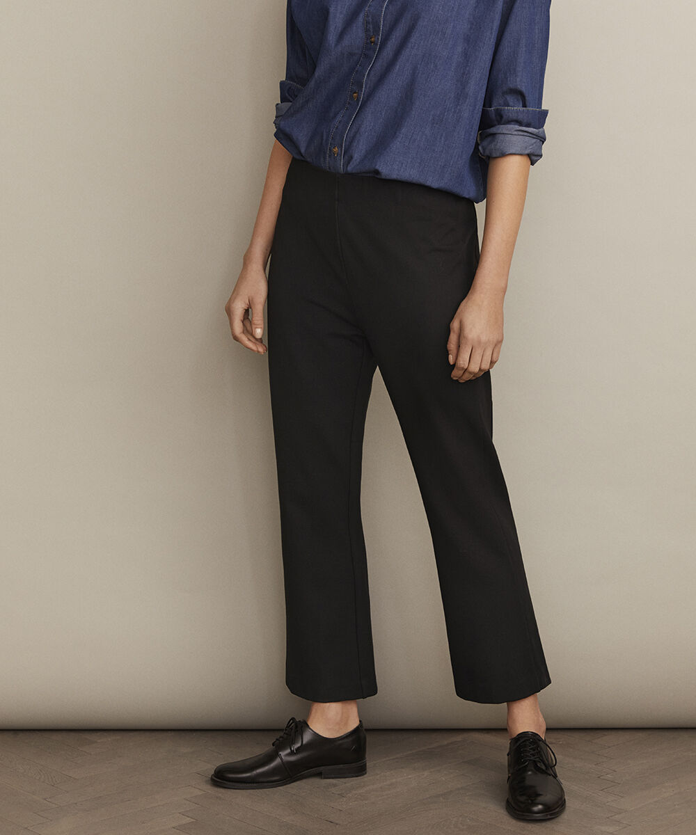 Pantalon Court En Jersey &Eacute;pais, Black