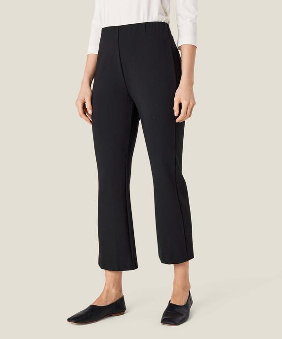 Pantalon Court En Jersey Épais, Black