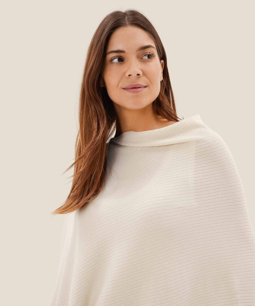 poncho tricoté avec bas asymétrique, Jet Stream