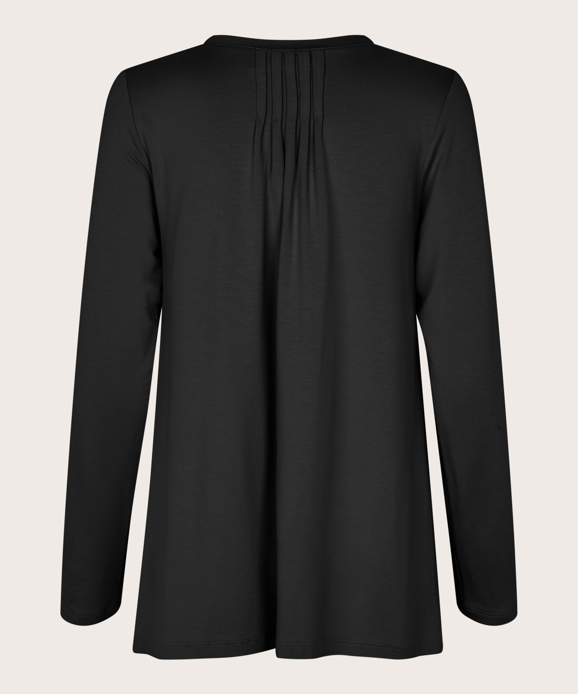 top en jersey avec plis dans le dos, Black