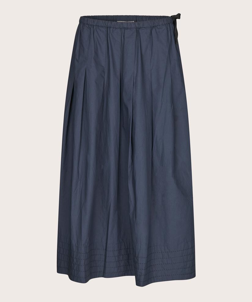 jupe en coton avec taille élastique et poches fendues, Mood Indigo