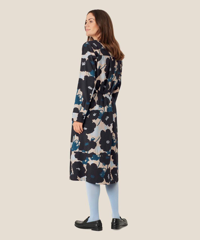 robe en viscose avec lien à la taille, Moonlit Ocean