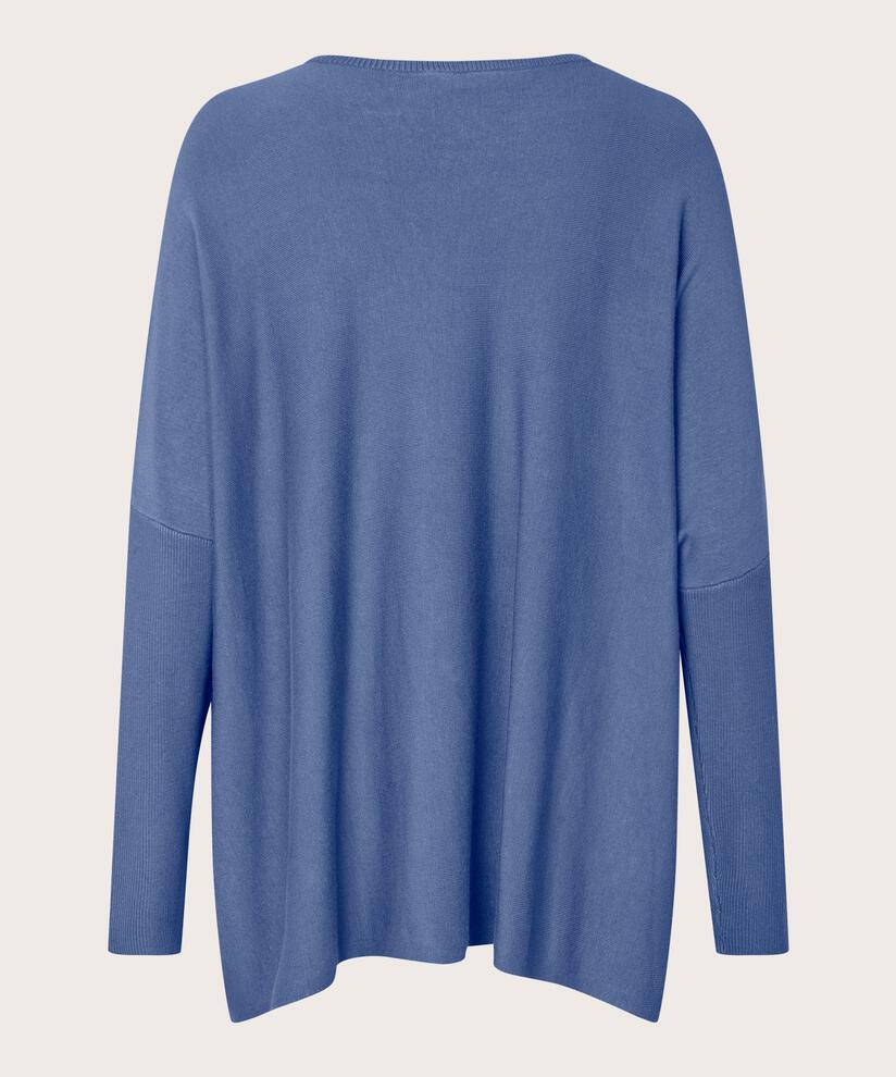 Pull Oversize À Manches Étroites, Bijou Blue