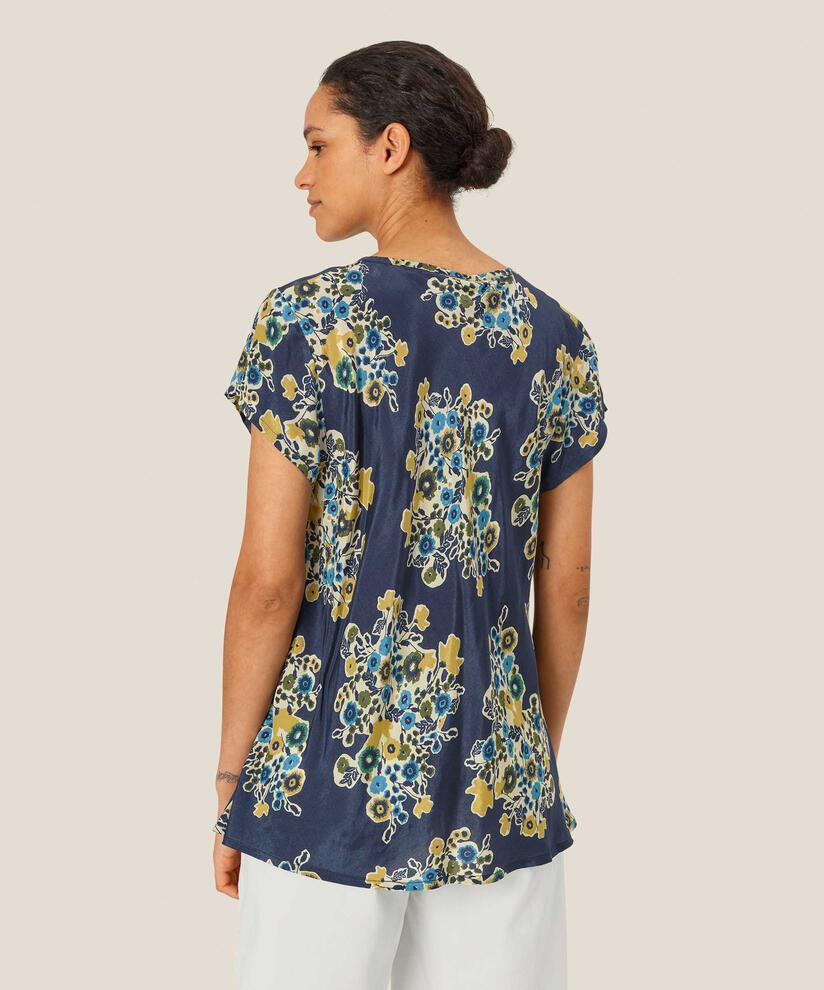 Top En Viscose Imprimé À Col V, Mood Indigo