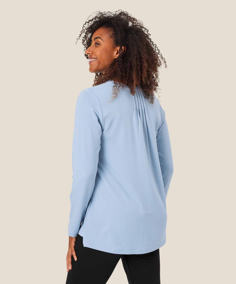 top en jersey avec plis dans le dos, Blue Fog