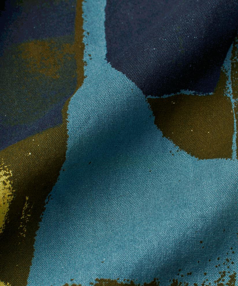 Tunique En Viscose Imprimée À Manches 3/4, Proven Blue