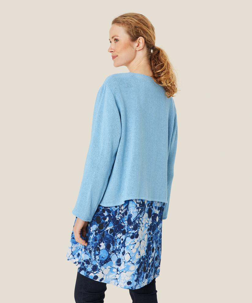 Veste Courte En Bouclé, Powder Blue
