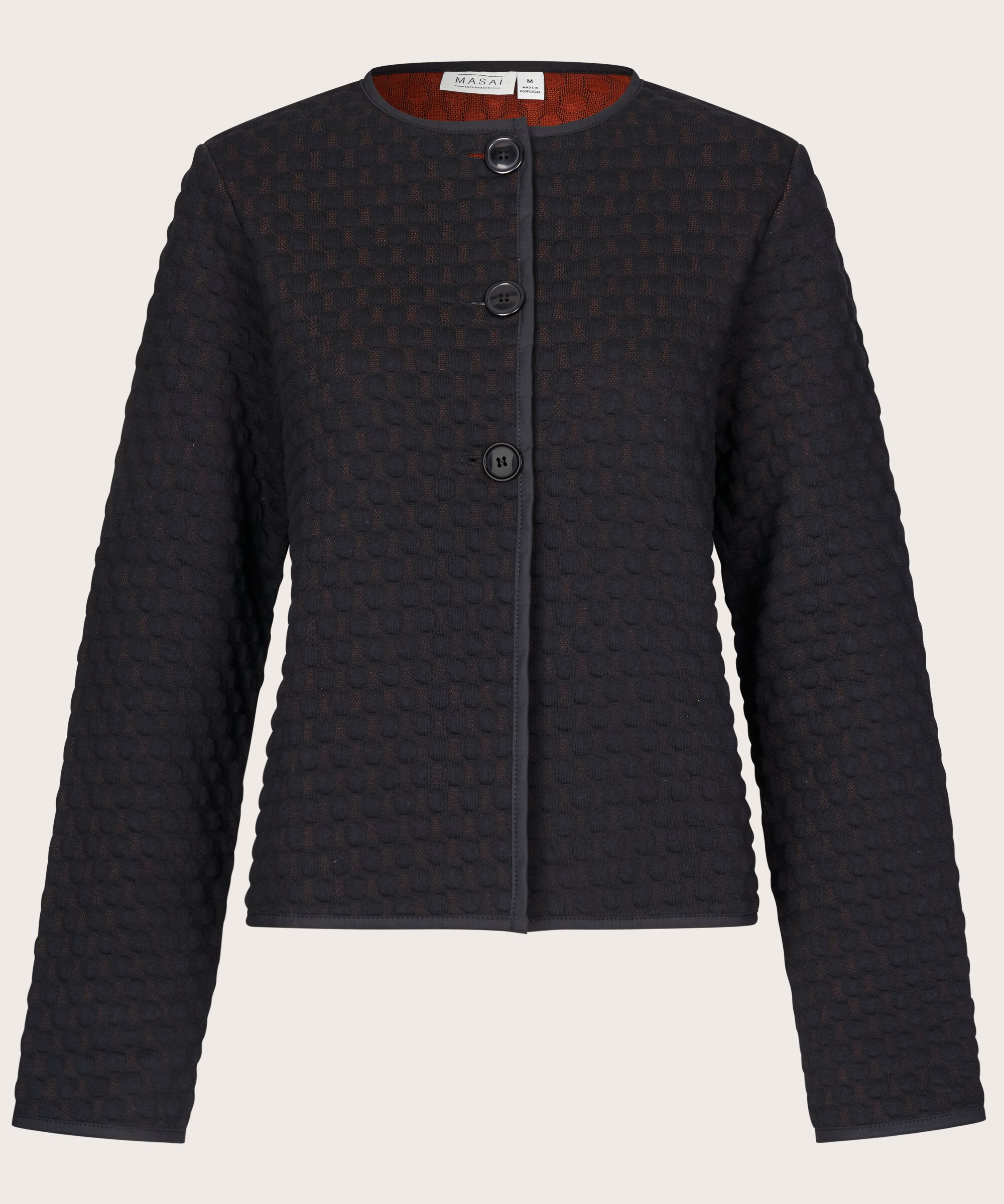 veste en qualité jersey avec effet bulle, Black