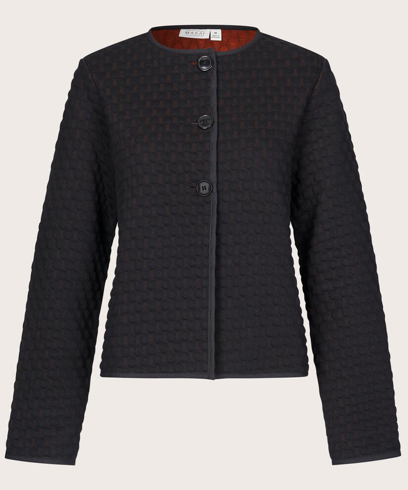 veste en qualité jersey avec effet bulle, Black