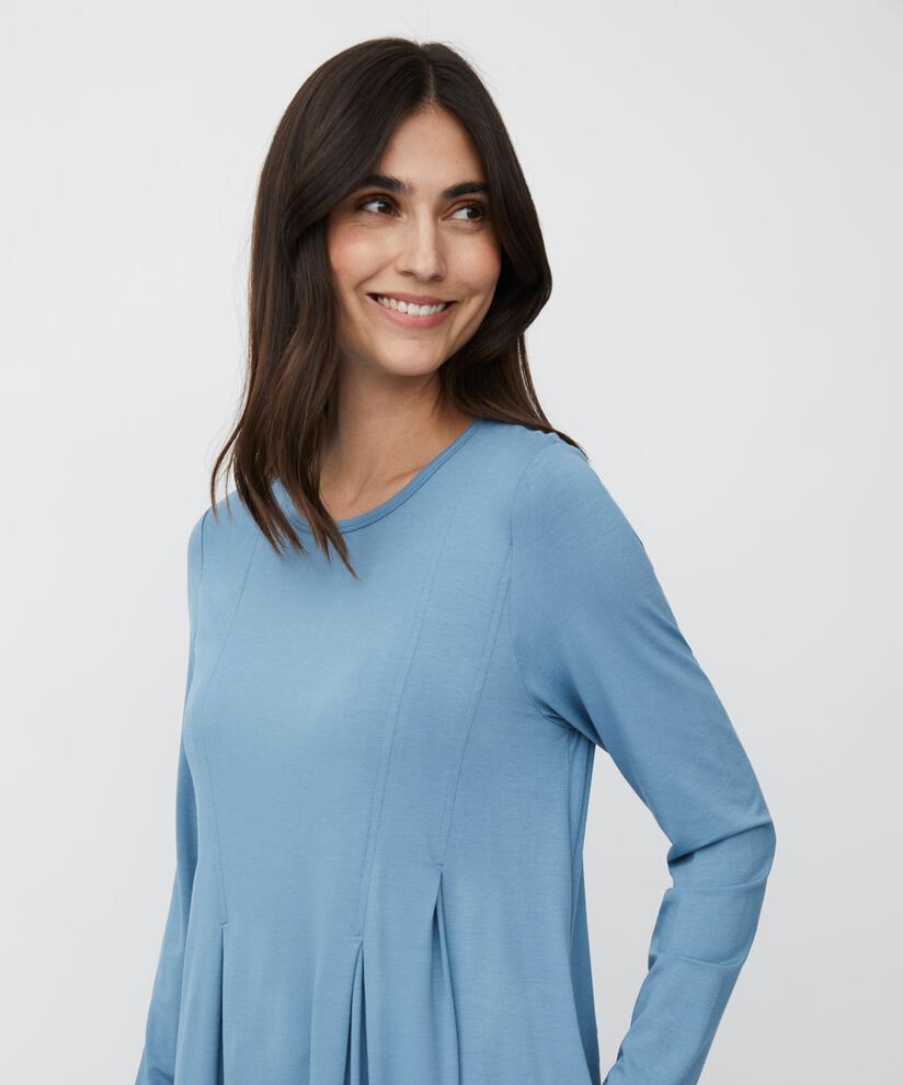 tunique en jersey avec plis et poches fendues, Proven Blue