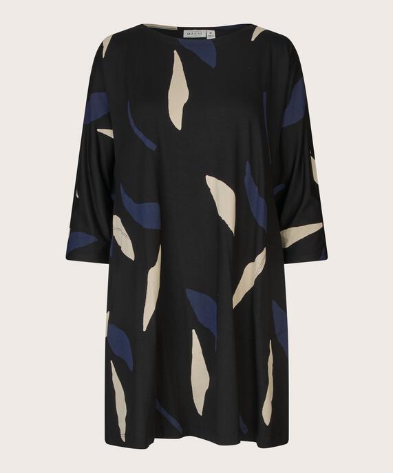 Tunique En Jersey À Manches Longues Avec Poches Fendues, Navy Blazer