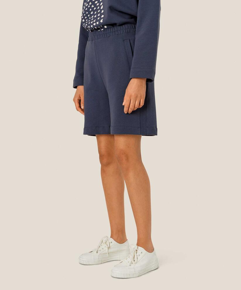 Short en qualité sweat-shirt avec taille élastique, Mood Indigo