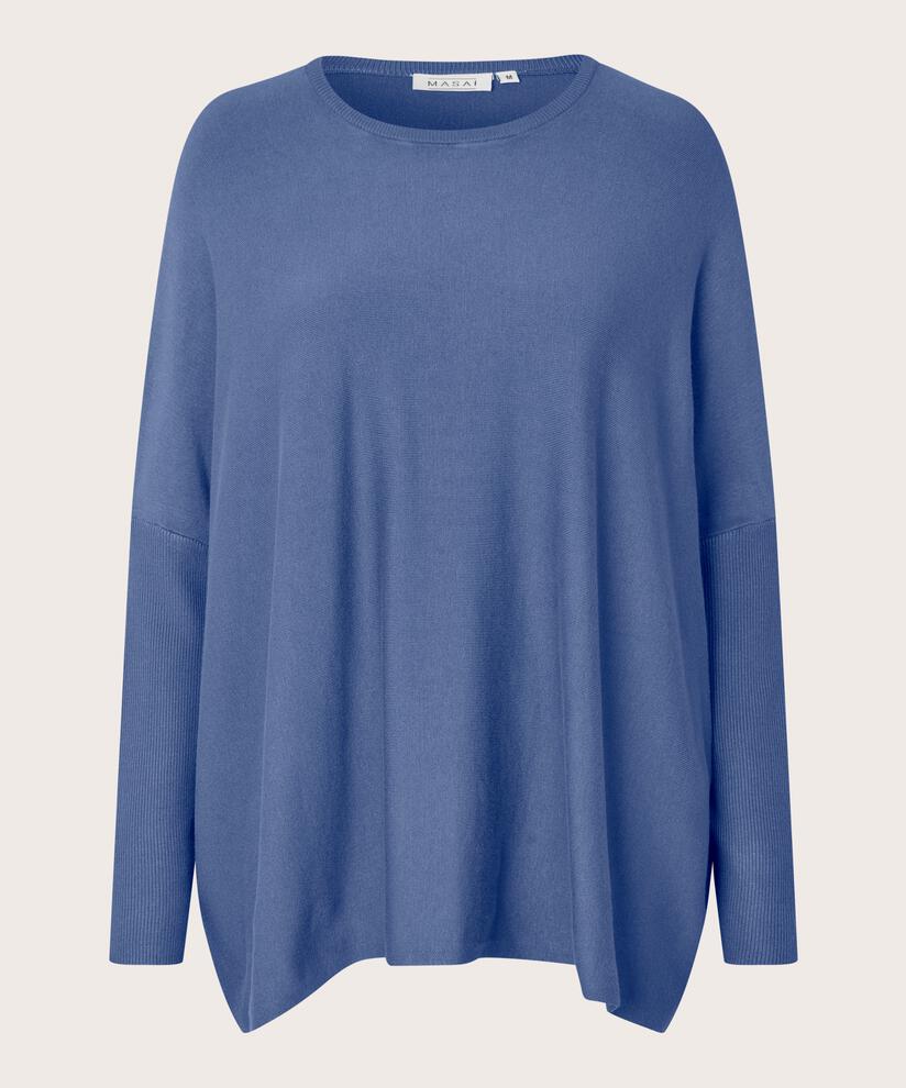 Pull Oversize À Manches Étroites, Bijou Blue