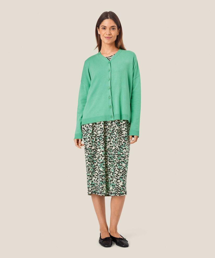 cardigan en maille fine avec col en V, Winter Green