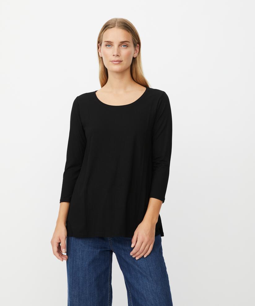 Top En Jersey Á Col Rond, Black