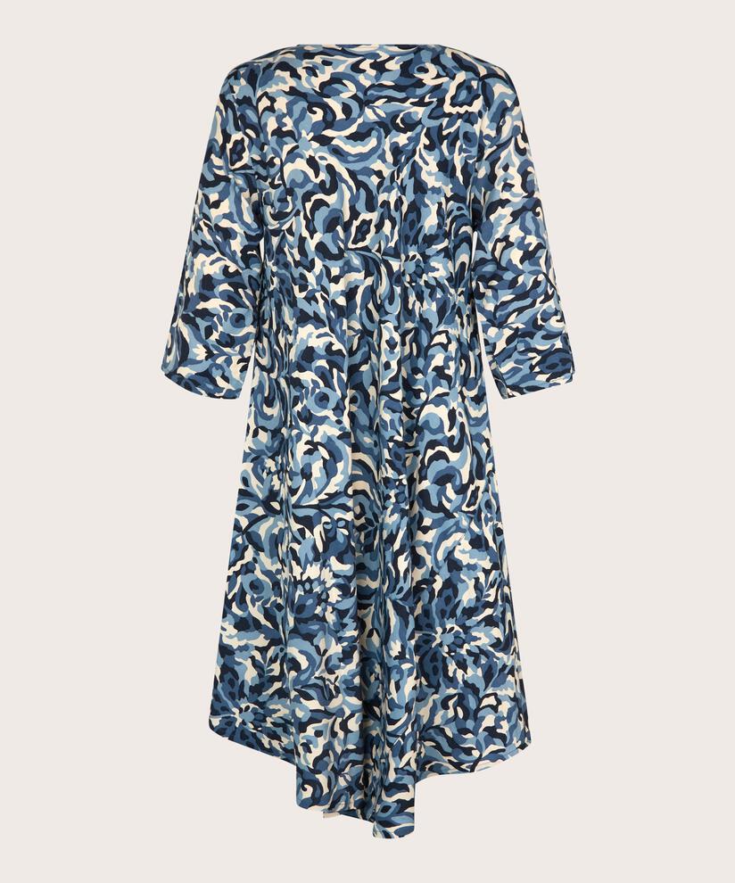 robe à motifs avec manches trois-quarts, Ashley Blue