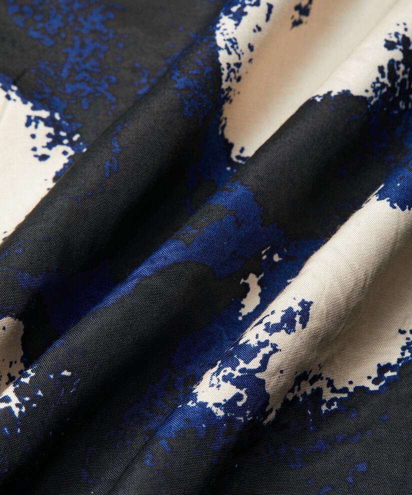 Robe En Viscose À Manches Trompette, Maritime Blue
