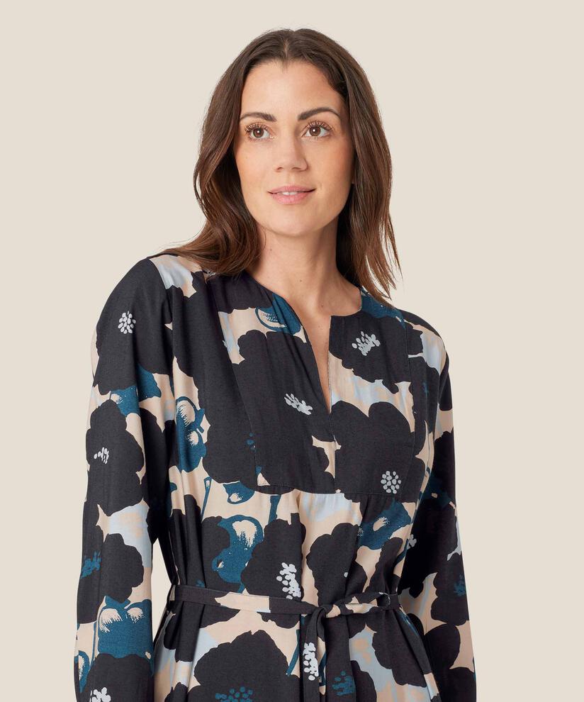 robe en viscose avec lien à la taille, Moonlit Ocean