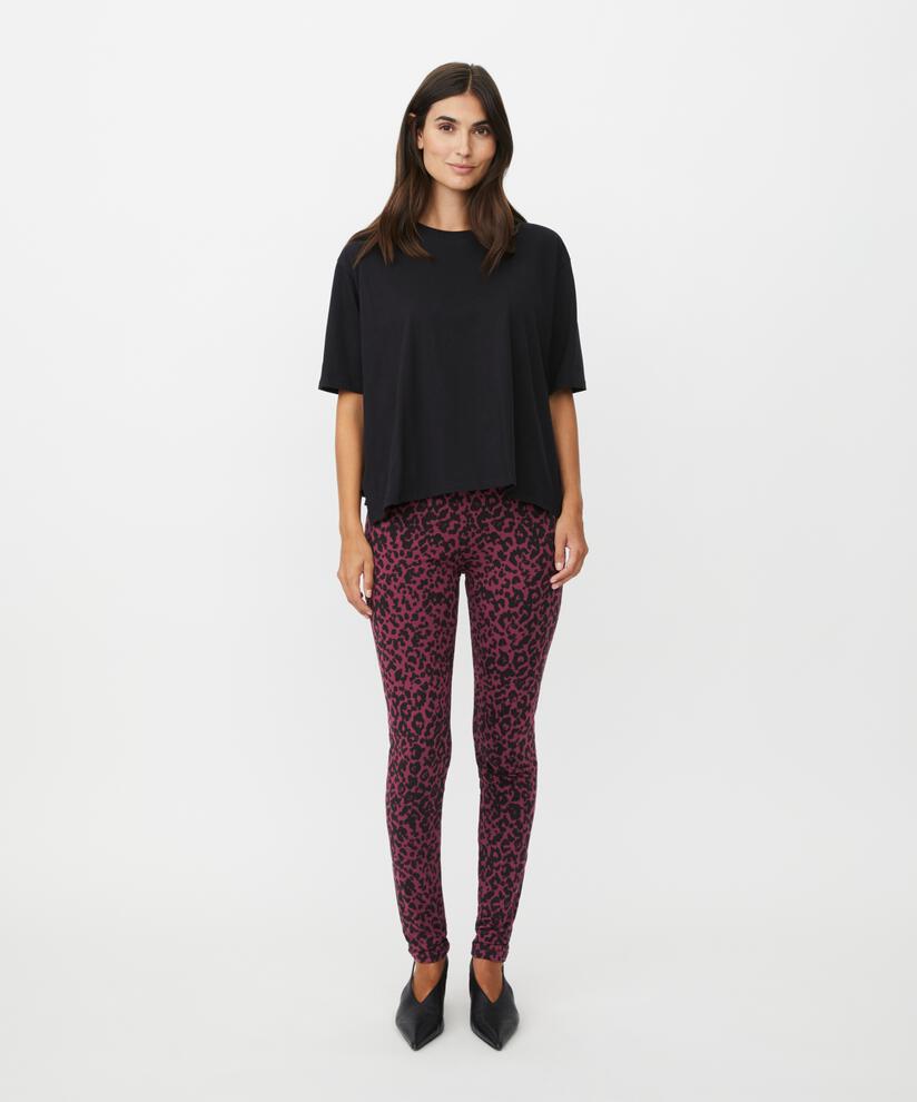 leggings en jersey à imprimé léopard, Tawny Port