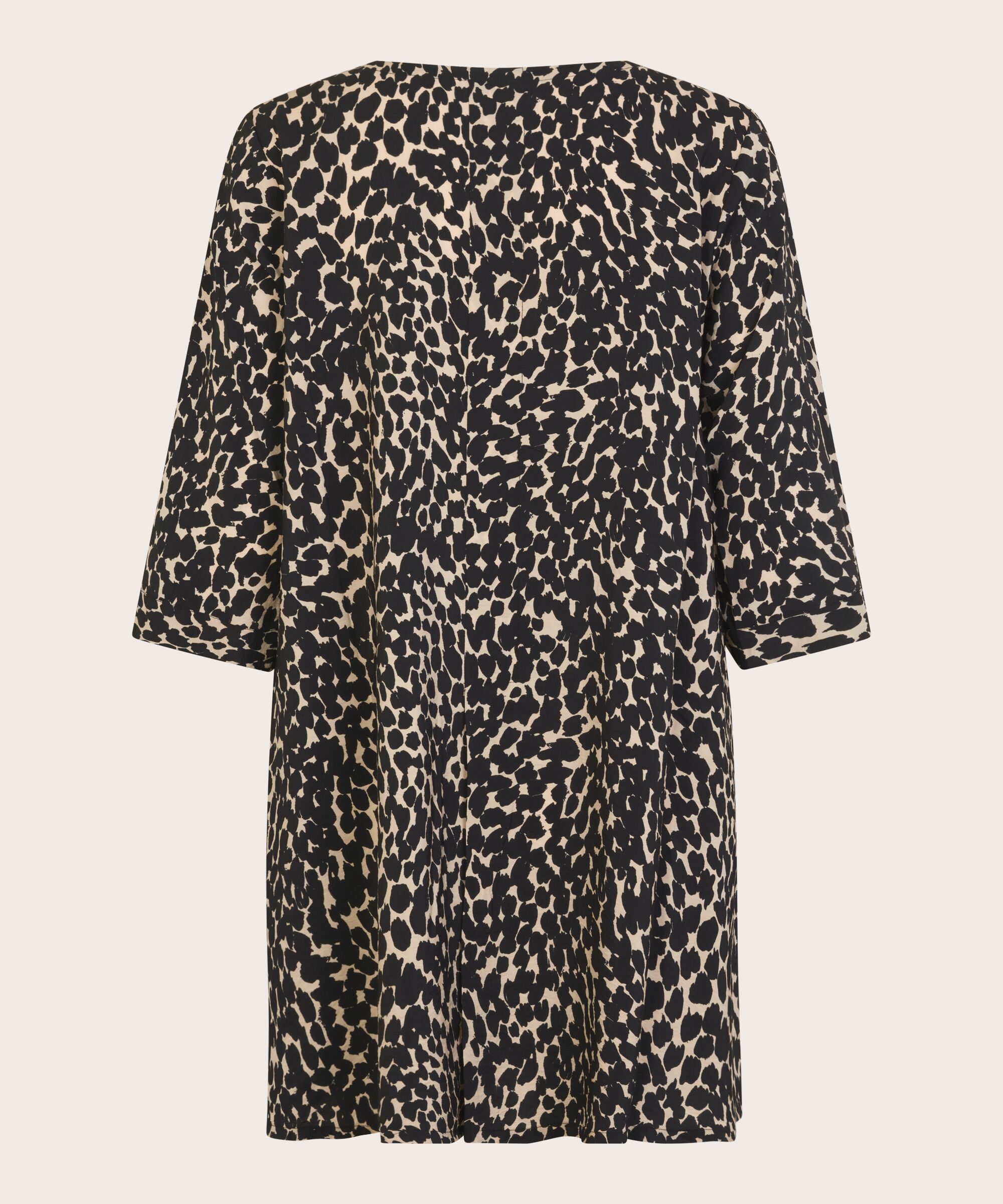 tunique en viscose imprimée à manches 3/4, Black