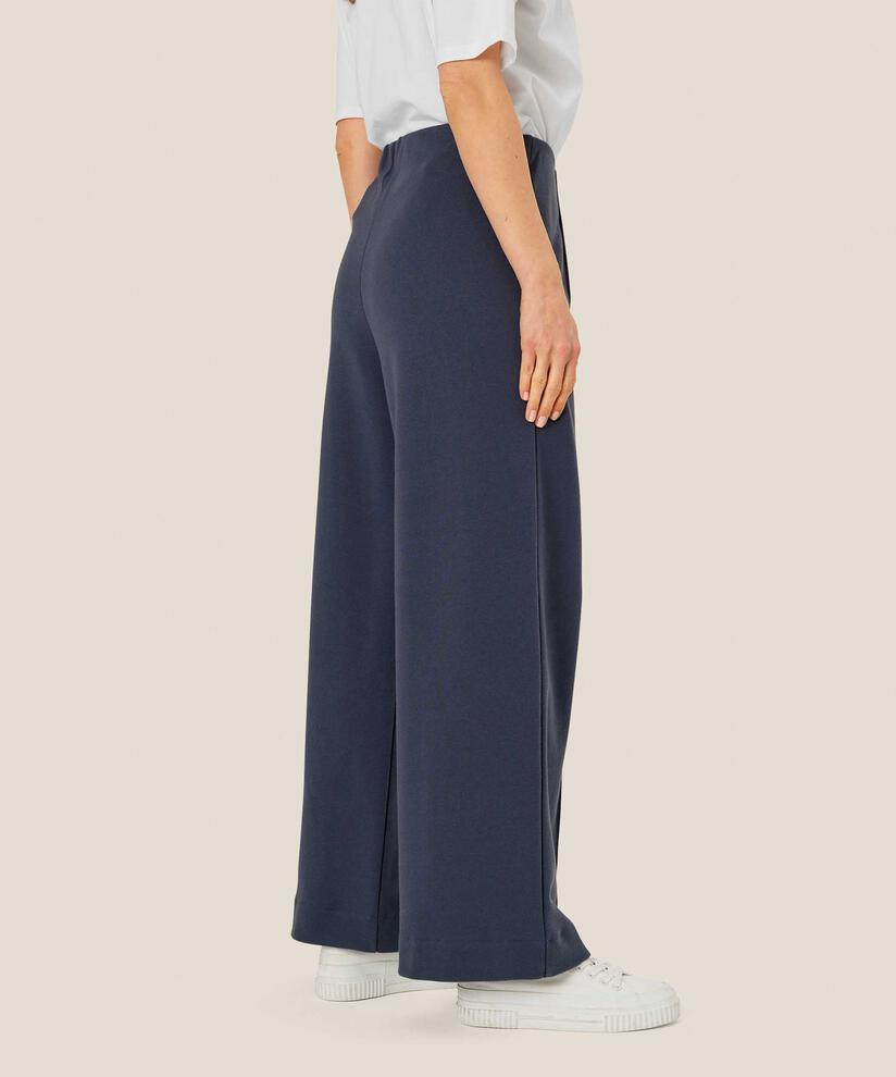 pantalon en jersey à plis cousus et taille élastiquée, Mood Indigo