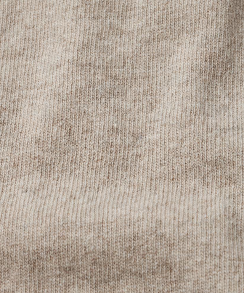 cardigan col rond en mélange de laine, Beige melange