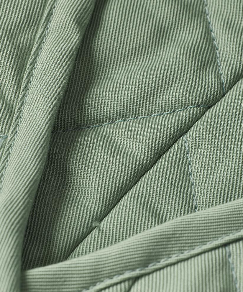gilet matelassé avec détails passepoilés, Frosty Green
