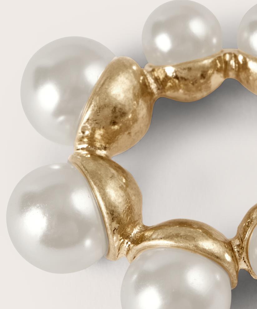 boucles d'oreilles en or avec perles, Whitecap