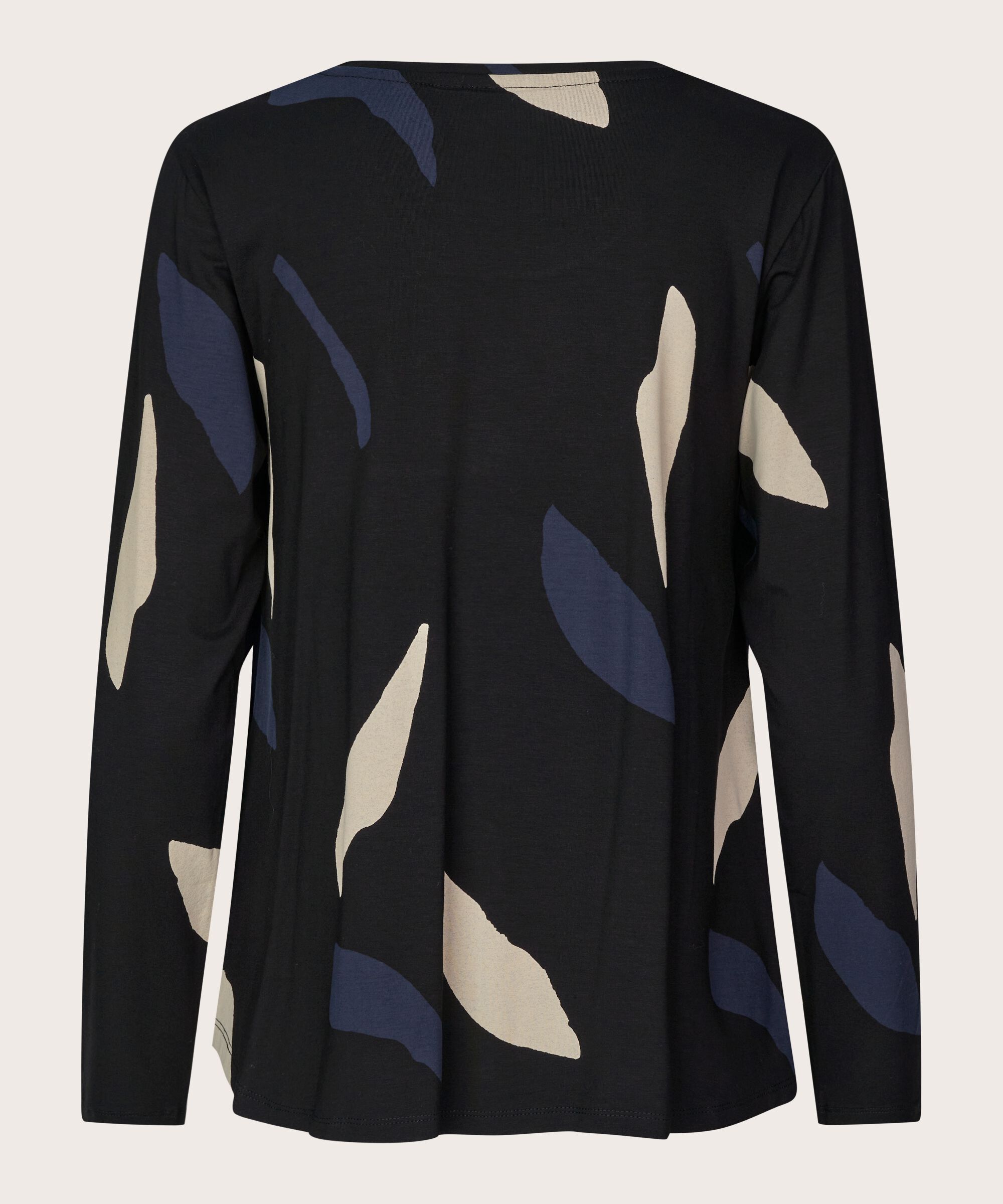 top en jersey imprimé à col rond, Navy Blazer