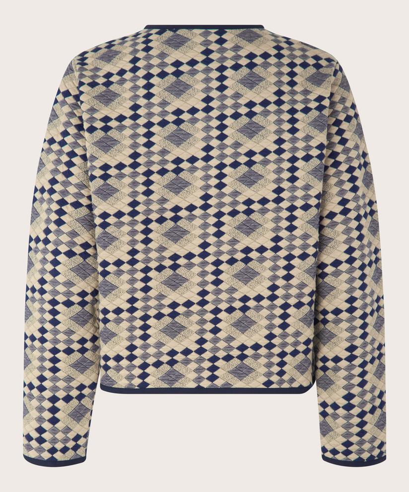 veste matelassée douce en jersey de coton, Maritime Blue