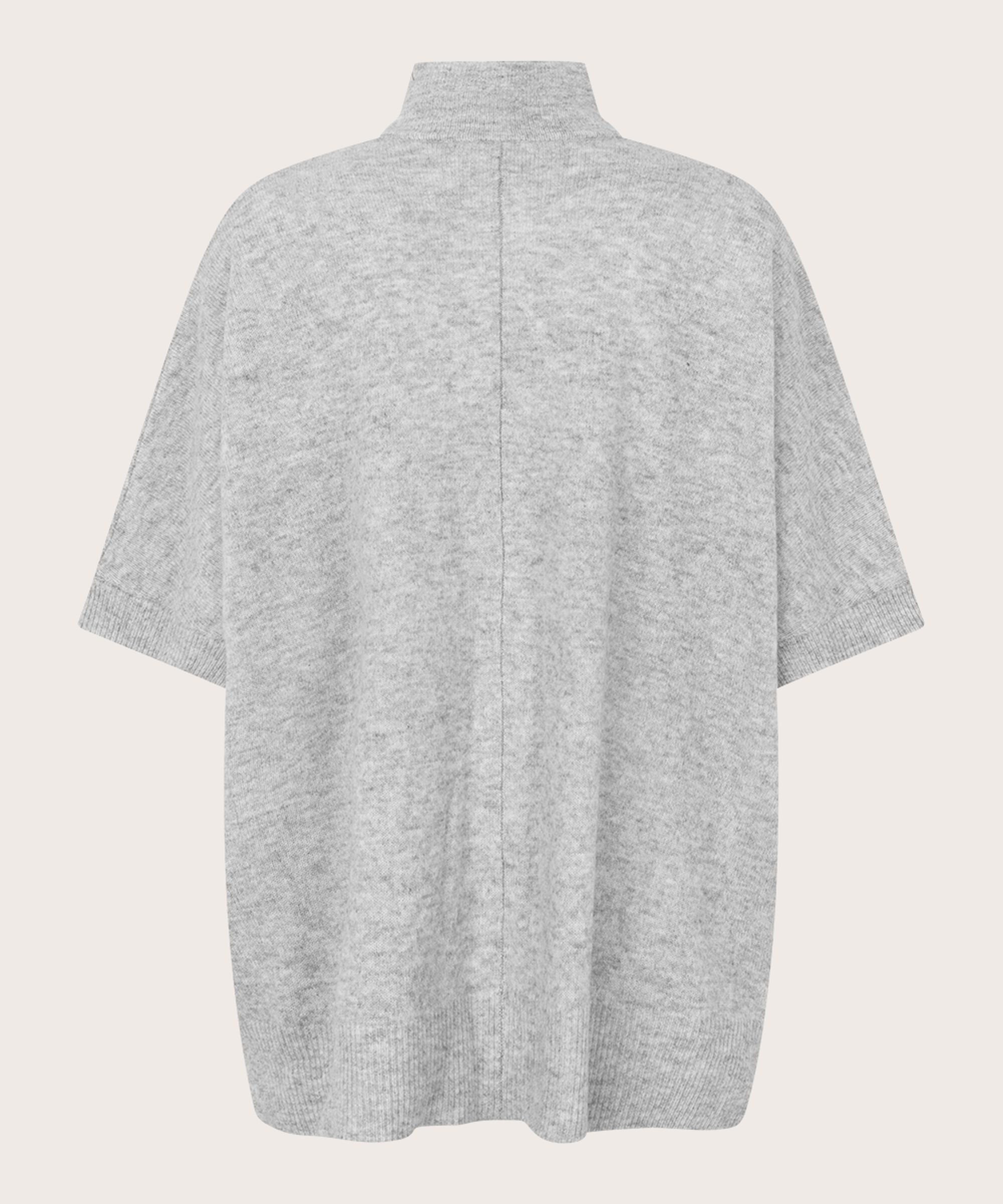 cardigan en laine à col montant, L. Grey mel.