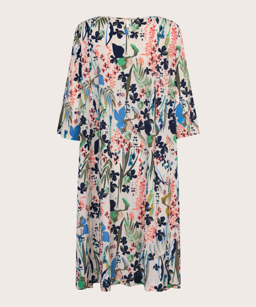 Robe En Viscose Avec Un Bouton Au Cou, Marina