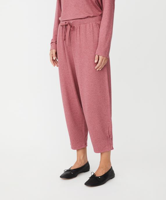 pantalon de jogging en jersey doux, Tawny Port mel.